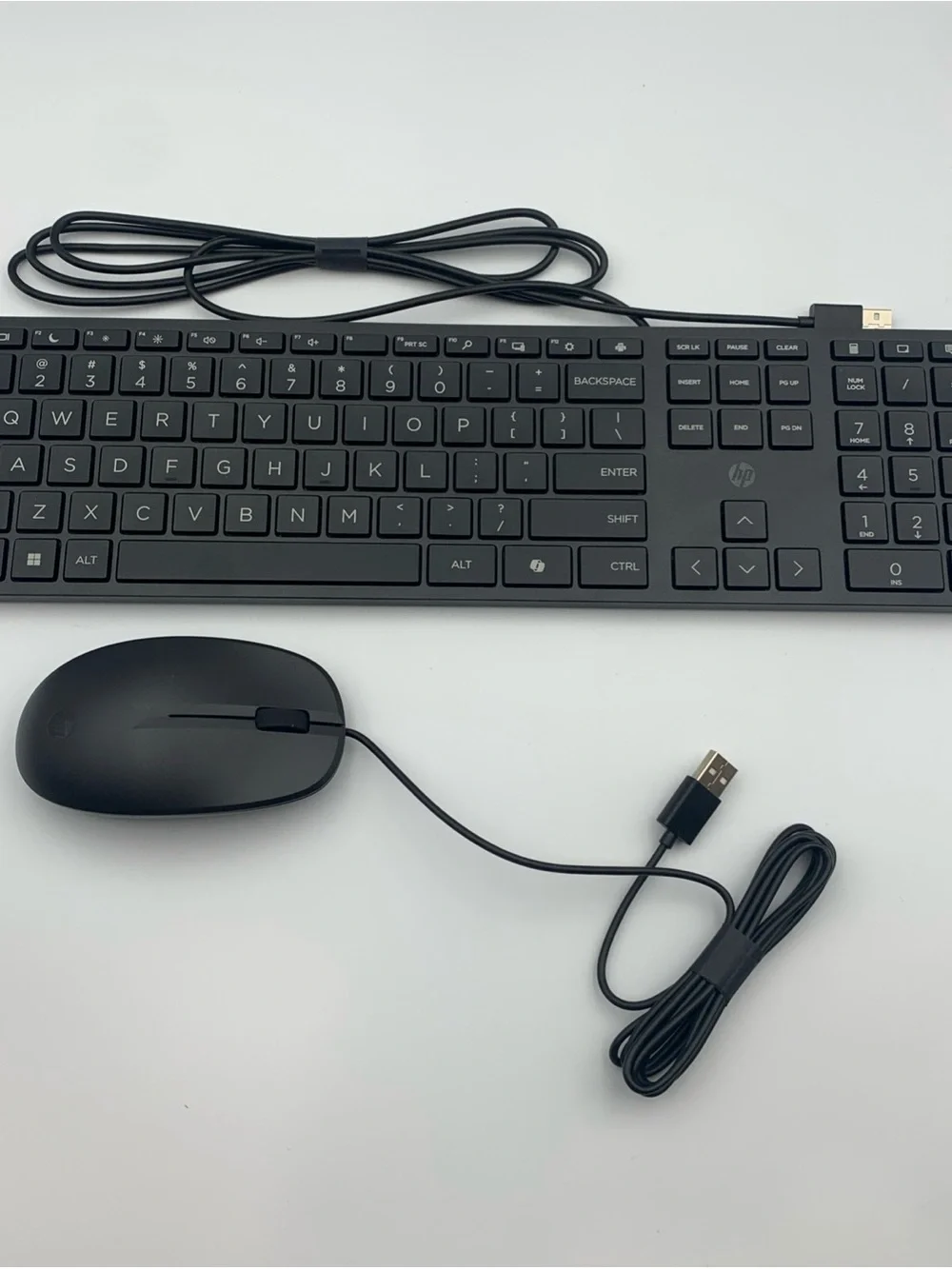 HP Black Wired USB Keyboard and Mouse Combo